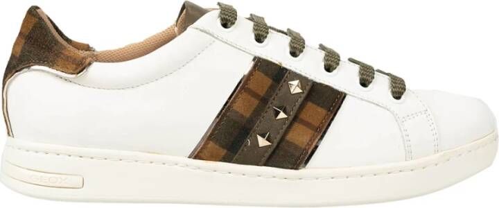 Geox Sneakers met ronde neus en versierde details White Dames