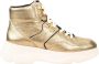Geox Vetersneakers met metallic glans Geel Dames - Thumbnail 6