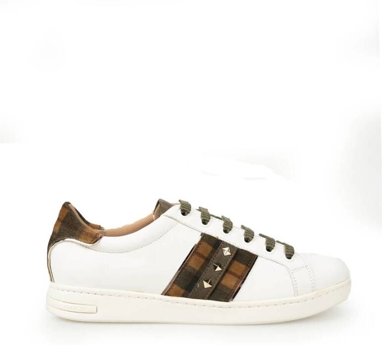 Geox Sneakers met ronde neus en versierde details Wit Dames