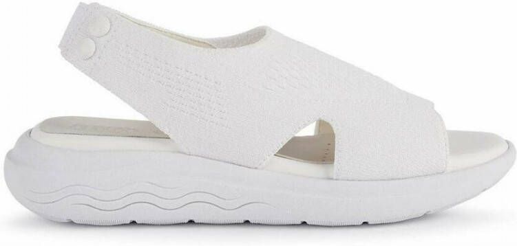 Geox Witte platte sandalen voor vrouwen White Dames