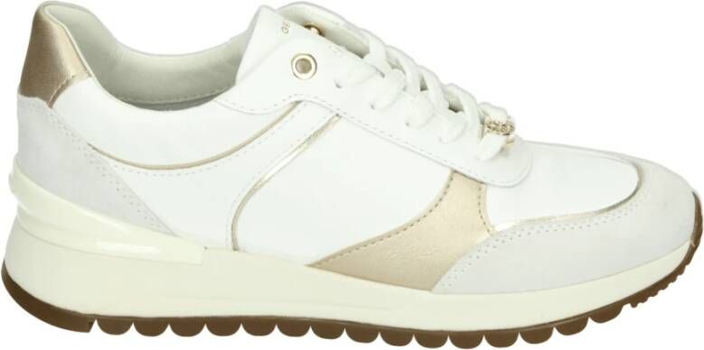 Geox Sportieve Lage Damesschoenen Wit Patroon