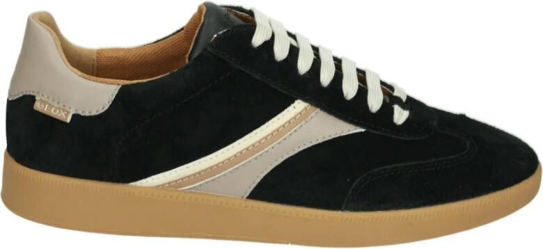 Geox Sportieve Lage Damesschoenen Zwart Patroon