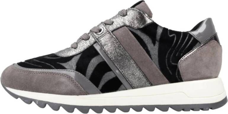 Geox Stijlvolle Casual Sneakers voor Vrouwen Gray Dames