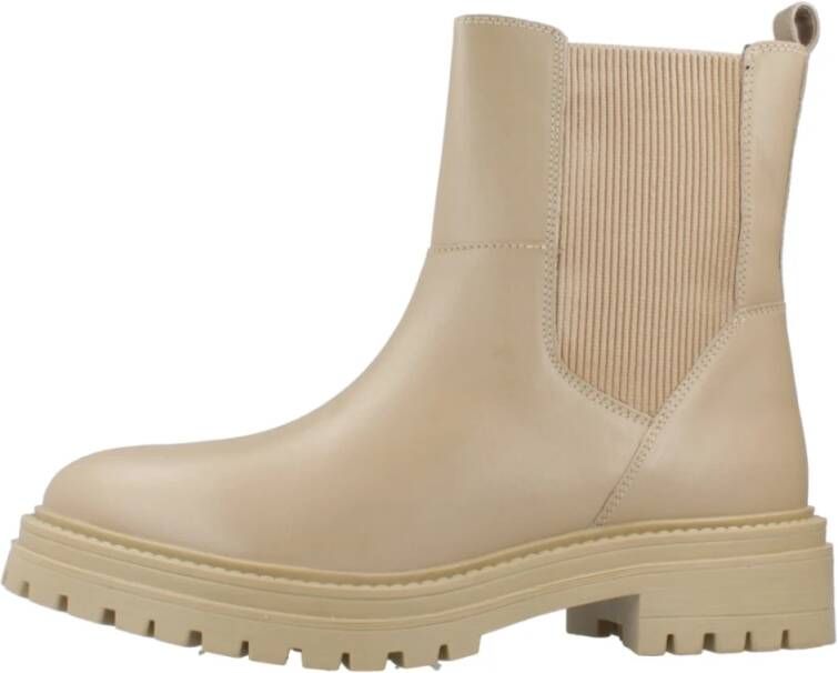 Geox Stijlvolle Chelsea Boots met Iridea-detail Beige Dames