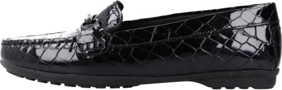 Geox Stijlvolle comfortabele loafers voor vrouwen Black Dames