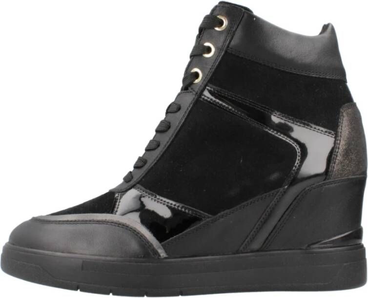 Geox Stijlvolle Lace-up Laarzen Black Dames
