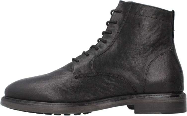 Geox Stijlvolle Lace-up Laarzen voor Mannen Black Heren