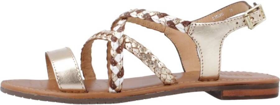 Geox Stijlvolle platte sandalen voor vrouwen Yellow Dames - Foto 3