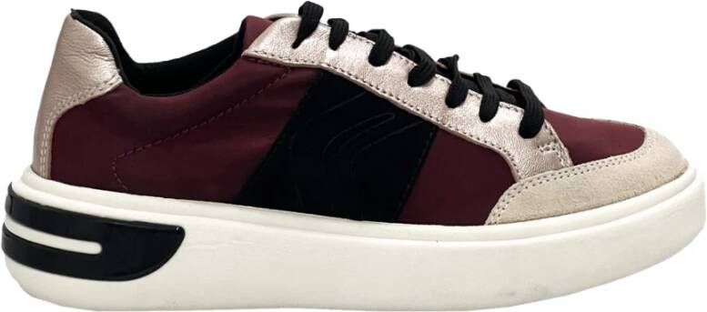 Geox Vetersneakers met ronde neus Bruin Dames