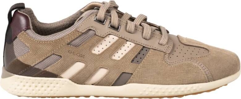 Geox Vetersneakers met ronde neus Bruin Heren