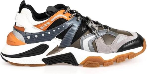 Geox Sneakers met Ronde Neus en Logo Zool Multicolor