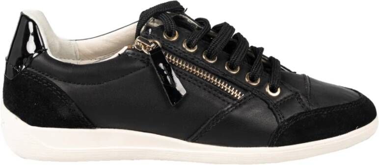 Geox Vetersneakers met ronde neus Zwart Dames