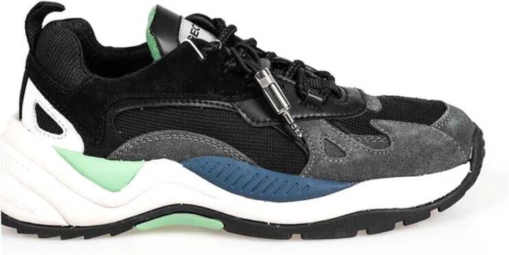 Geox Vetersneakers met ronde neus Black