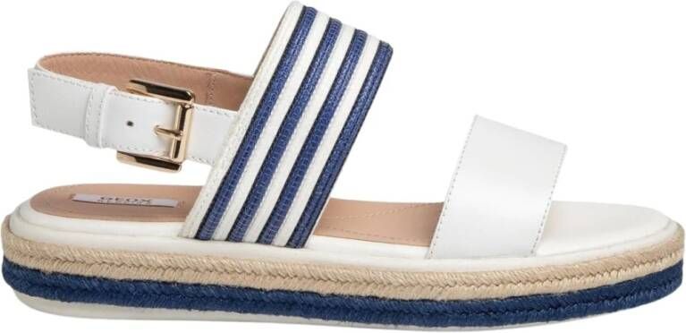 Geox white blue casual open sandals Wit Dames