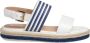 Geox Witte Blauwe Casual Platte Sandalen White Dames - Thumbnail 5