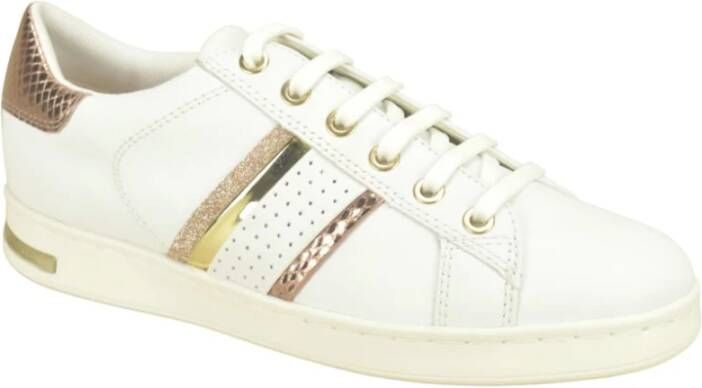 Geox Wit Sneaker N.+ rose strepen White Dames