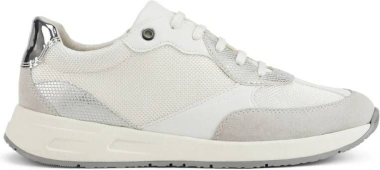 Geox Witte Veterschoenen voor Vrouwen White Dames