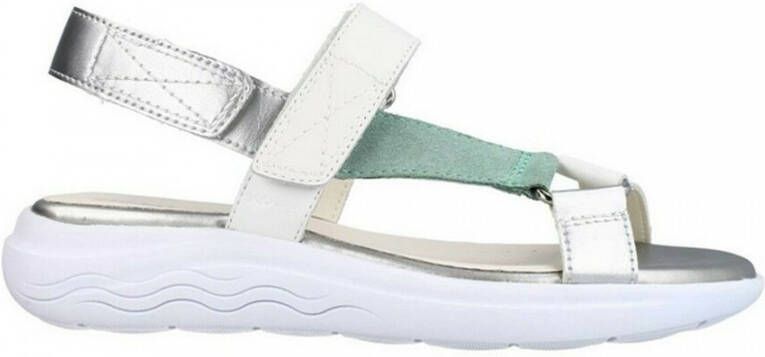 Geox Witte platte sandalen voor vrouwen White Dames