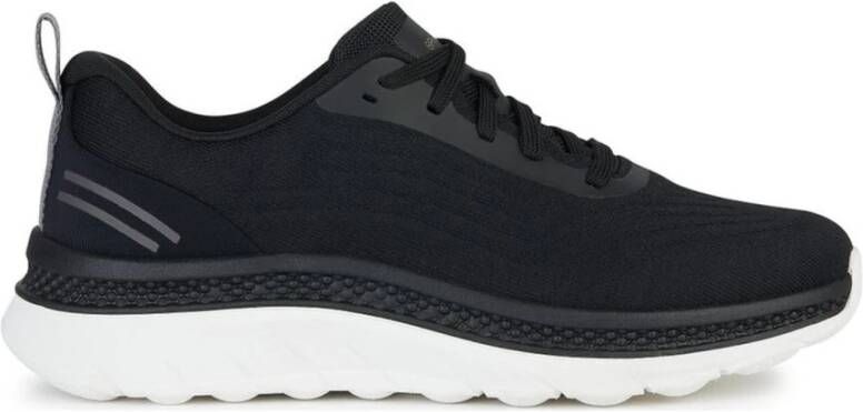Geox Zwarte Actif Sneakers voor Mannen Black Heren