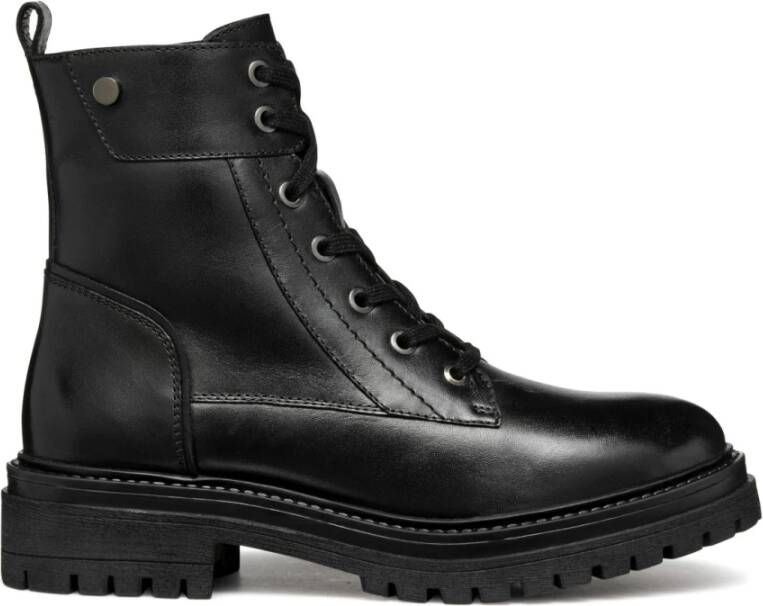 Geox Veterschoenen D IRIDEA G Chunky boot plateau enkellaars met blokhak