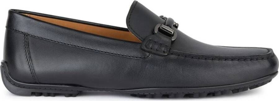 Geox Zwarte Grip Moccasins voor Mannen Black Heren