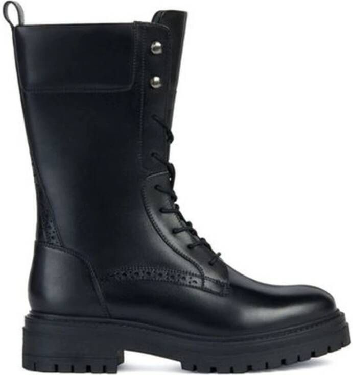 Geox Zwarte Iridea Booties Black Dames