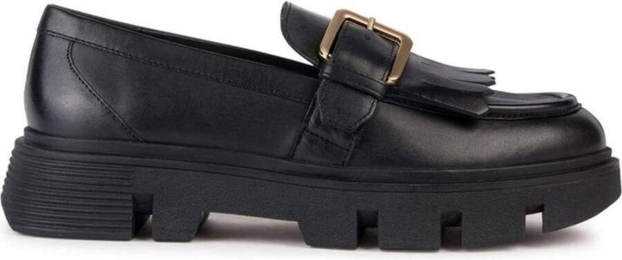 Geox Zwarte loafers voor dames Black Dames