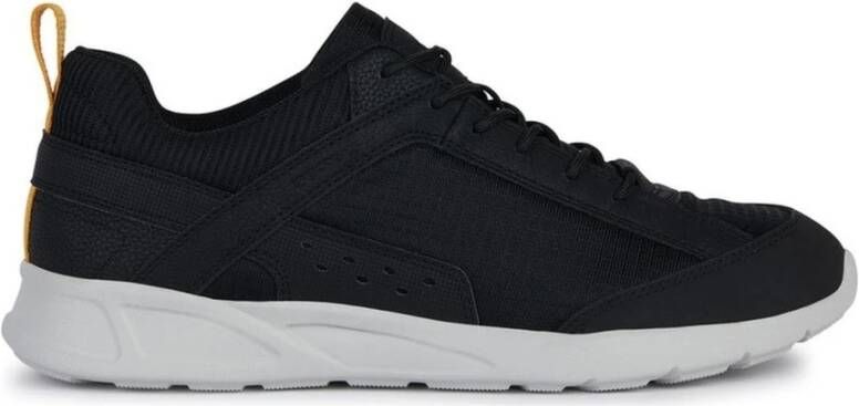 Geox Zwarte Sanzio Sneakers voor Mannen Black Heren