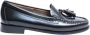 G.h. Bass & Co. Geborsteld Leren Esther Kiltie Loafers Black Dames - Thumbnail 4