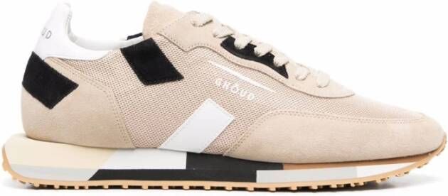 Ghoud Beige Leren Drop Panel Sneakers Beige Heren