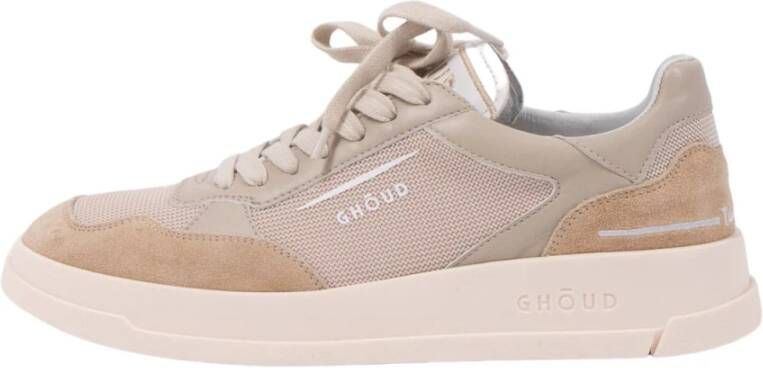 Ghoud Beige Mesh Suede Lage Sneakers Beige Heren