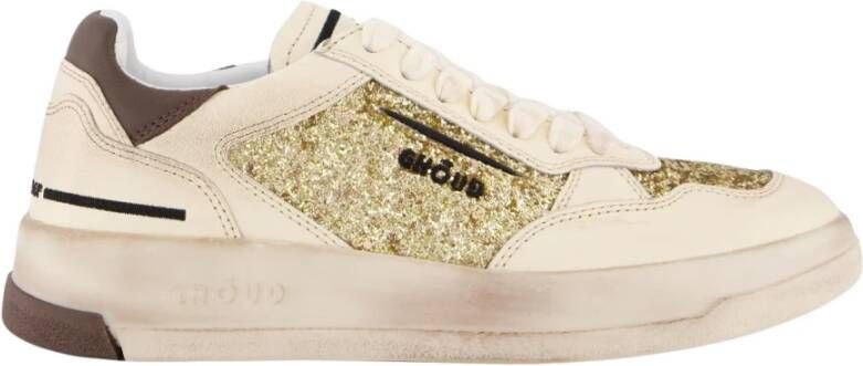GHOUD Lage Sneakers Dames Glitter Low Sneaker Maat: 39 Materiaal: Leer Kleur: Goud - Foto 2