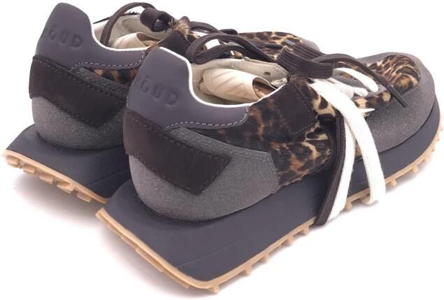 Ghoud Bruine Glitter Sneakers Eigentijds Ontwerp