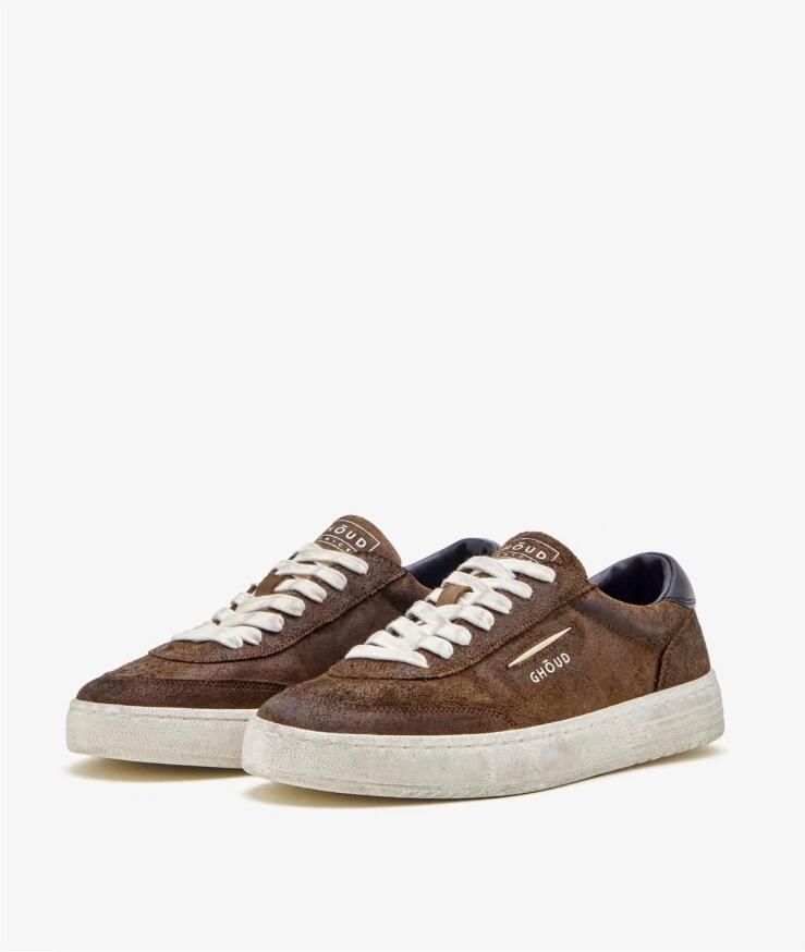 Ghoud Bruine Suède Basket Sneakers
