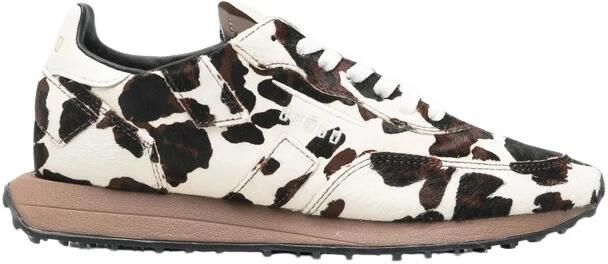 Ghoud Cow-Print Calf-Hair Sneakers