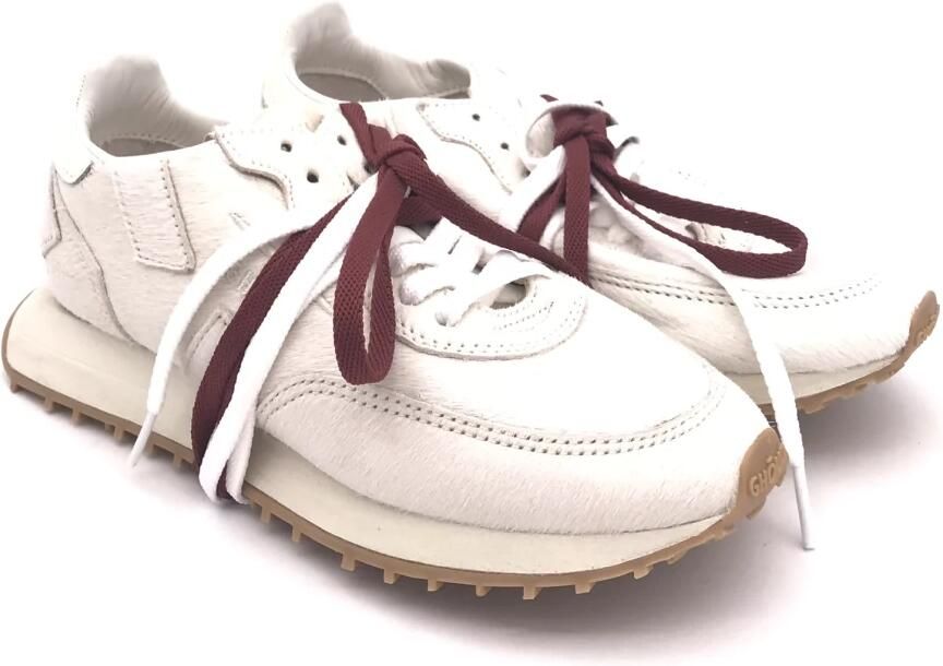 Ghoud Lage leren trainers met grijze suède inzetstukken White Dames - Foto 2