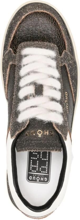 Ghoud Zwarte Lage Geborstelde Sneakers