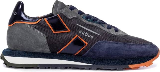 Ghoud Grijs Blauw Suède Sneakers Grijs Heren