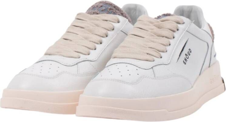 Ghoud Lage Dames Leren Sneakers Wit Beige White Heren