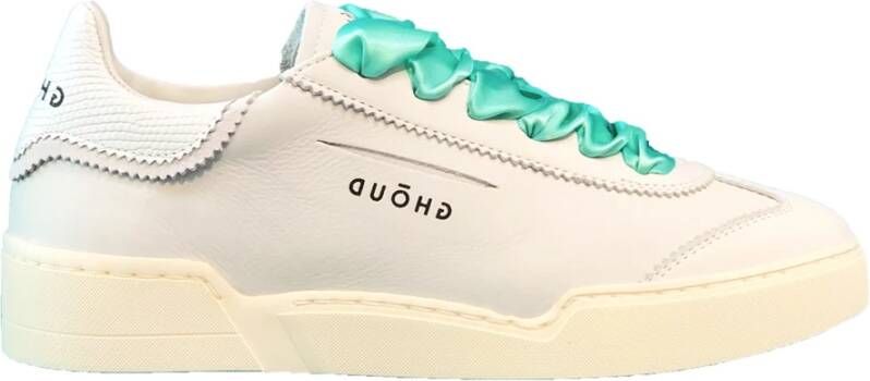 Ghoud Lage Leren Sneakers met Satijnen Veters Multicolor Dames