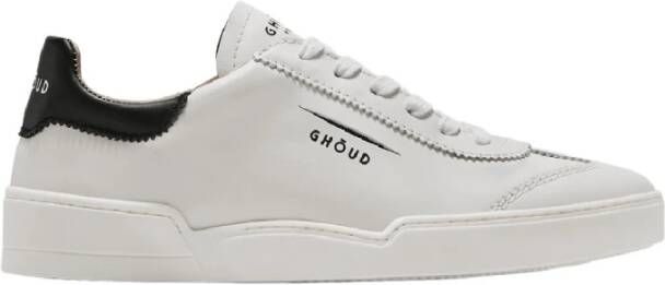 Ghoud Lage witte sneakers met zwarte hiel Wit Heren