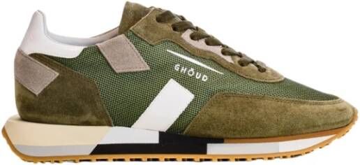 Ghoud Nylon en Suède Hardloopschoenen Green Heren