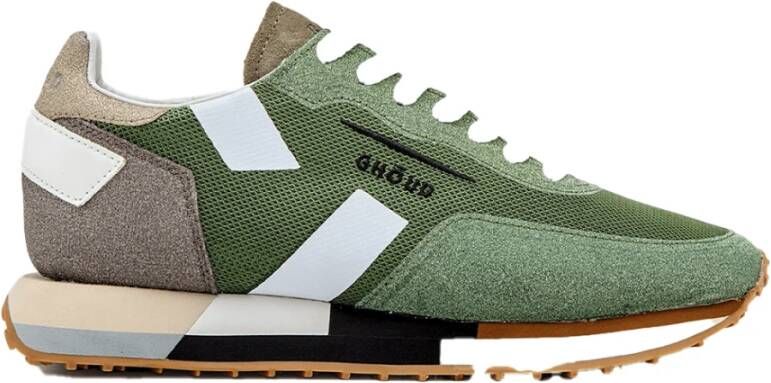 Ghoud Glitter Suede Trainers Green Dames