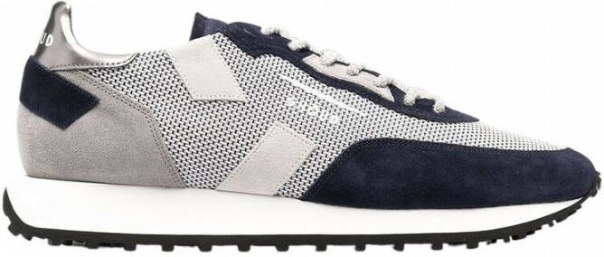 Ghoud Blauwe Mesh Leren Sneakers