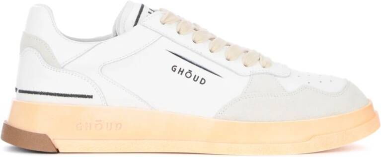 Ghoud Lage Leren Sneakers Beige Heren