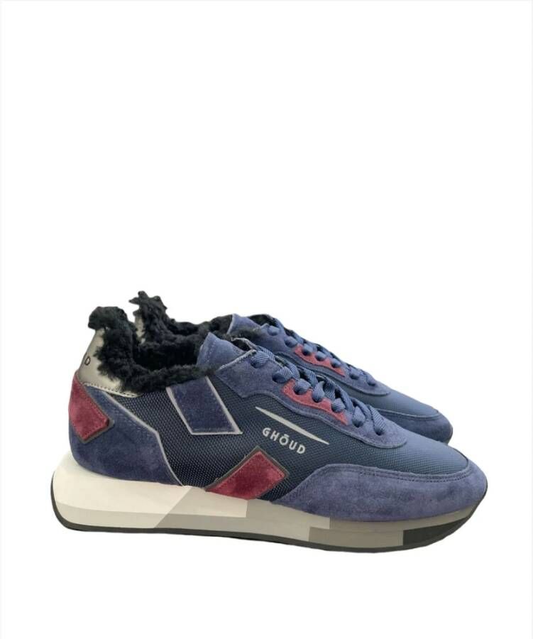 Ghoud Stijlvolle Mesh Spiegel Sneakers voor Mannen Blue Heren