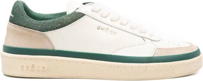 Ghoud Witte Lage Geborstelde Sneakers