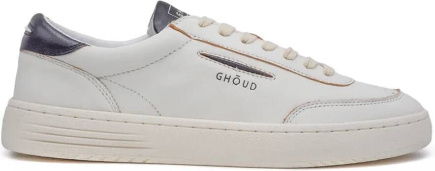 Ghoud Witte leren sneakers met 3D-logo