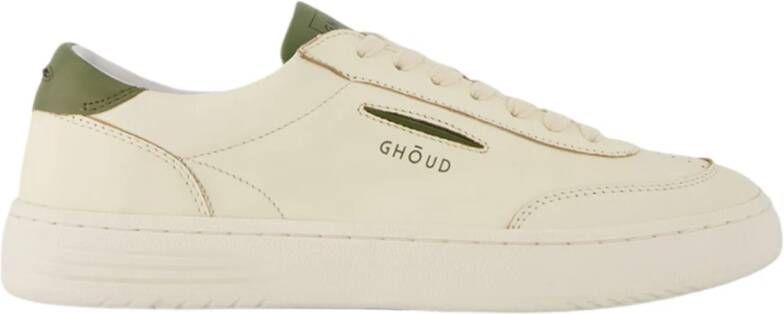 Ghoud Ivoor Groen Leren Veterschoenen Beige Heren