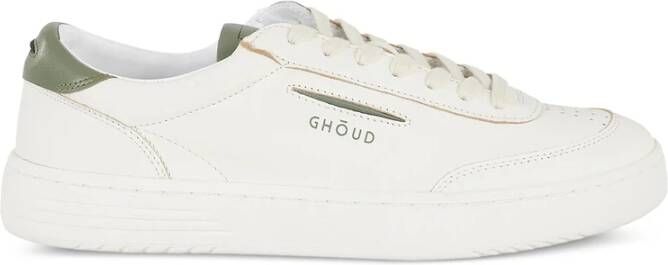 Ghoud Witte Veterschoenen met Logoprint